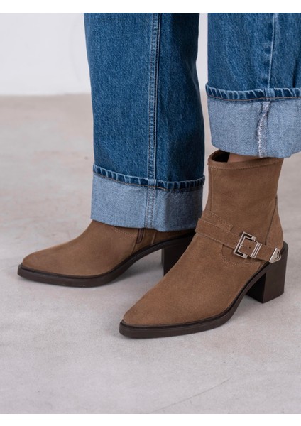 Pulina Camel Süet Hakiki Deri Kadın Bot fırsatları