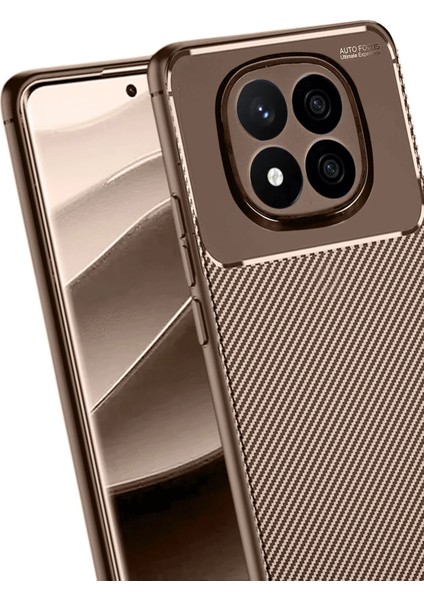 Yzlal Newface Xiaomi Redmi Note 14 Pro 5g Kılıf Auto Focus Karbon Kapak - Kahverengi modelleri