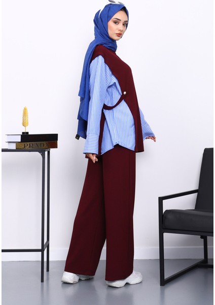 Mürdüm Garnili Tunik Pantolonlu Modal Takım fırsatları