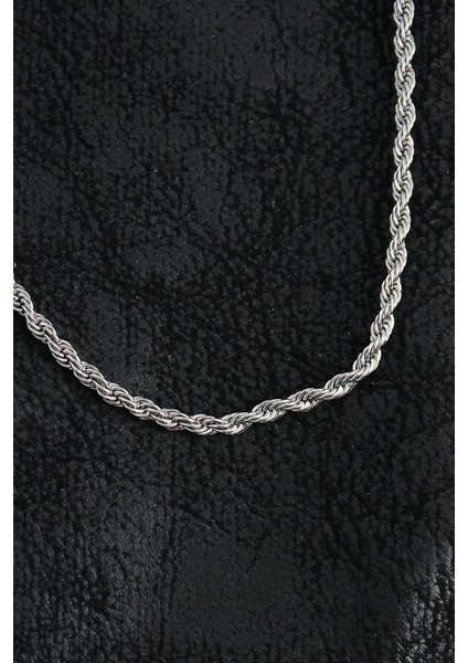 Bfs 316L Çelik Burgu Zincir Model Gümüş Renk Erkek Kolye fiyatları