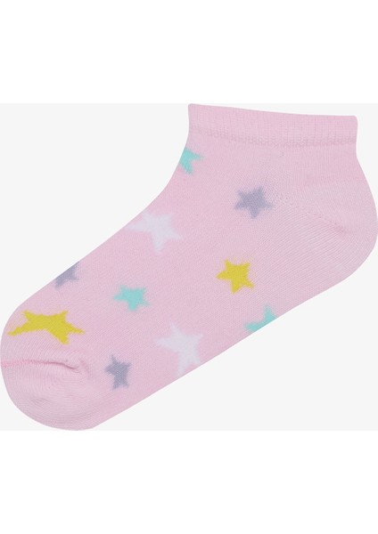 Kız Çocuk Star 4lü Çok Renkli Patik Çorap