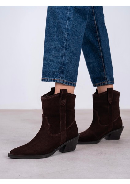 Medea Kahve Süet Hakiki Deri Kadın Bot fırsatları