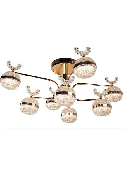 Lord Ledli 8.li Avize Gold Kaplama modelleri