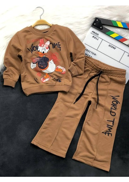 Daisy Duck Detaylı 2 Iplik Şardonsuz Kız Çocuk Takım