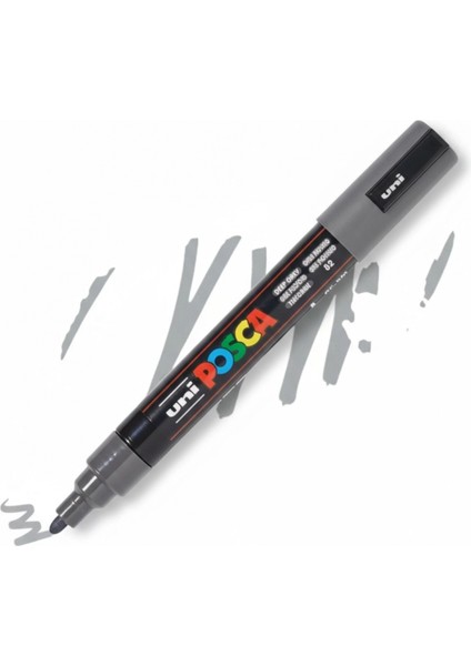 Uniball Posca (1.8-2.5) Su Bazlı Boyama Markörü Derin Gri ( N ) (Uni-Pc-5m)