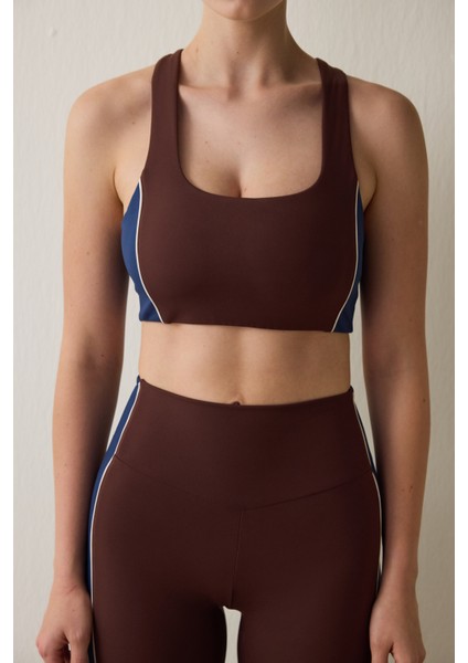 Kahverengi Orta Destek Join Spor Sütyeni