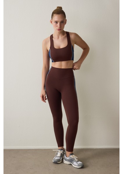 Kahverengi Orta Destek Join Spor Sütyeni