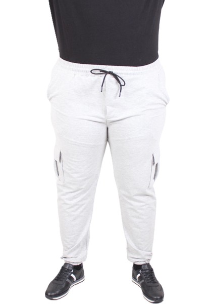 Mocgrande Büyük Beden Erkek Düz Komando Eşofman Altı 22520 GRI MELANJ