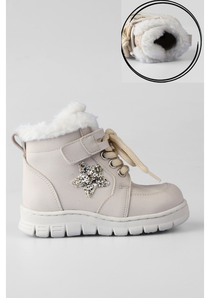 22-36 Numara Içi Kürklü Kaymaz Taban Kışlık Kız Çocuk Bot