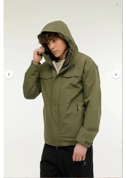 Prıme 3pr Haki Su Itici Rüzgar Geçirmez Mont+Yelek Çiftli Takım Erkek Mont fırsatları