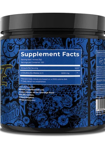 Citrulline 500 Gram - 100 Servis fiyatları