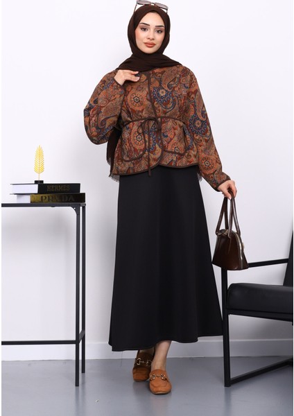 Kahverengi Etnik Desenli Cepli Ceket fiyatları