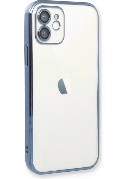 Yzlal Newface Iphone 12 Kılıf Razer Lensli Silikon - Açık Mavi modelleri