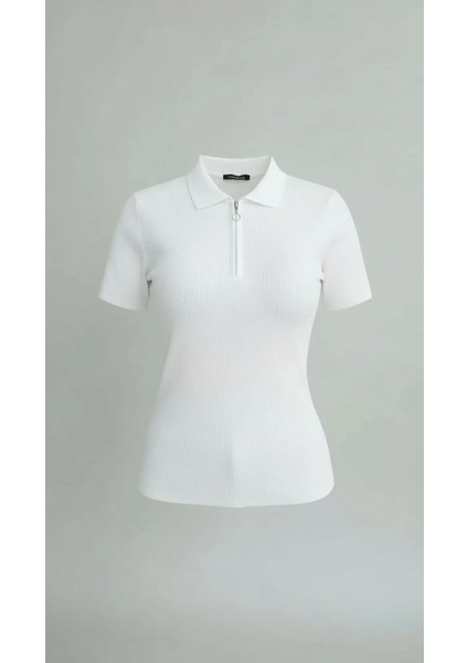 Kadın Kısa Kollu Triko Bluz