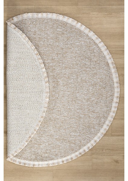 Bej Daire Yuvarlak Saçaklı Modern Halı 10 mm Yükseklik Yıkanabilir Konforlu fiyatları