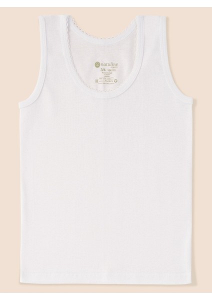 Kız Çocuk Organik Pamuklu Ribana Kroşatalı Atlet 3'lü Paket indirimleri