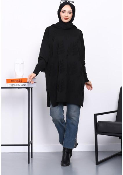 Siyah Soğuk İplik Merserize Triko Tunik fiyatları