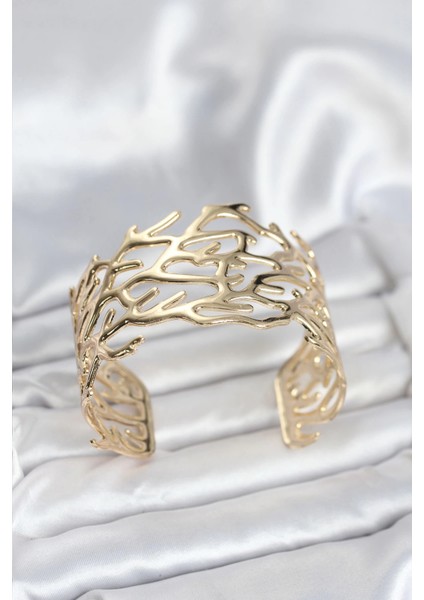 Pirinç Gold Renk Vintage Model Kadın Bileklik