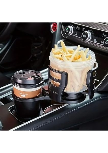 Araç Içi 360 Derece Dönen 2'li Bardaklıklı Açılarak Ayarlanabilir Bardak Tutucu Aparat fırsatları