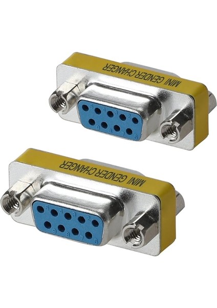 Db9 Dişi - Dişi Mini Cinsiyet Değiştirici Bağlayıcı Adaptör Konektörü 2'li Paket