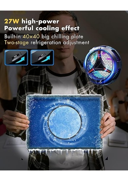 iPad Soğutucu,ıpad/yüzey Pro/samsung Tab Için Manyetik Tablet Soğutucu,buhar Güverte Için Uyumlu,mobil Oyun Için Sıcaklık Göstergeli Evrensel Radyatör,tiktok Canlı Akış fırsatları