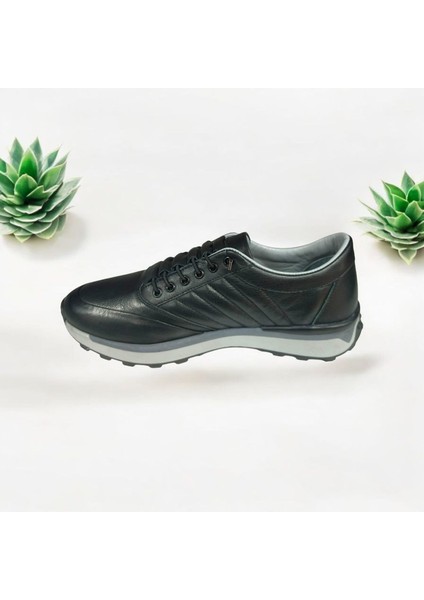 SY-304 Erkek Hakiki Deri Ortopedik Lastikli Kaymaz Casual Ayakkabı modelleri