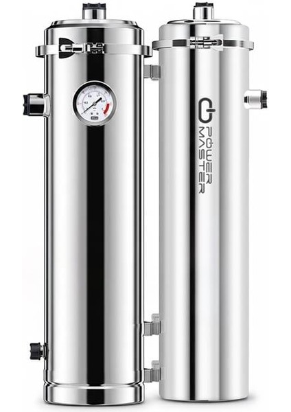 Powermaster PM-28654 Ana Hat Su Arıtma Sistemi 10.000 L/saat Paslanmaz Çelik Gövdeli Yıkanabilir Uf-Pvdf Filtreli