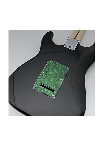 Guitar Back Plate Compatible With Strat/stratocaster Tremolo Cavity Cover, Tremolo Cover With Pickguard Featuring 6 Screws(Green) indirimleri