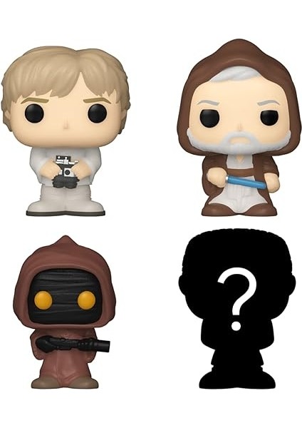 Bitty Pop! Star Wars – Luke Skywalker™, Obi-Wan Kenobi™, Jawa™ ve Sürpriz Mini Gizem Figürü – 2,2 cm Koleksiyon – Istiflenebilir Raf Dahil, Hediye Fikri fiyatları