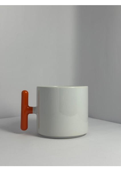 Kişiselleştirilebilir Renkli Kulplu Enerjik Tasarım Porselen Bardak | Yelkovanstudio fırsatları