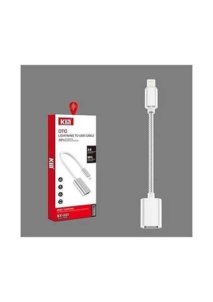 Ky 227 Lightning To USB Flash Cable - iphone ile Uyumlu Cihazınıza Flash Bellek Takmanızı Sağlar Ios Otg fırsatları