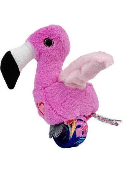 Peluş Ses Tekrarlı Hayvan Bileklik Aksesuar - Pembe Flamingo (Lisinya)