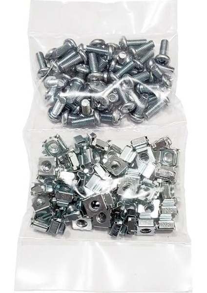 50'li Rack Kabin M6 Kafes Somun Vida Seti