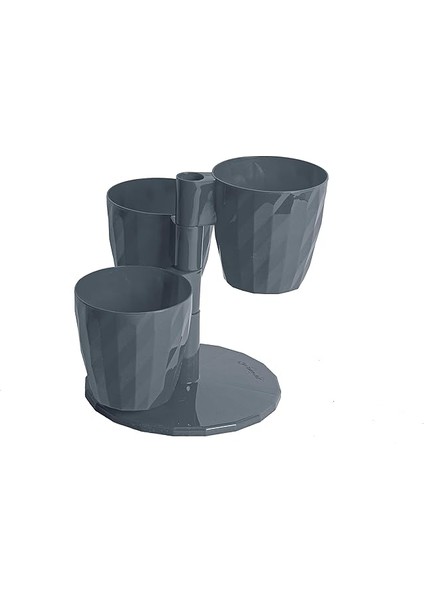 Dnc1 Dönence Saksı No:1 Standlı 21 Cm, 3 Litre Antrasit