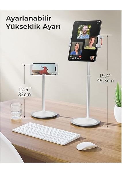 Saiji S3E 360° Ayarlanabilir Tablet ve Telefon Tutucu Stand Gri fırsatları