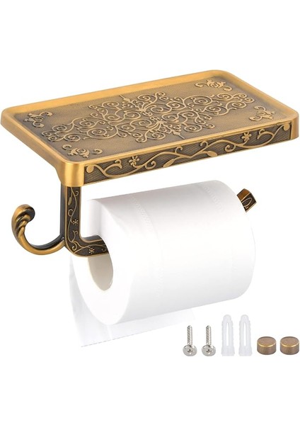 Tuvalet Kağıdı Tutucusu, Tuvalet Kağıdı Tutucu, Raflı, Tuvalet Kağıdı Tutucu, Delme, Duvar Askısı, Tuvalet Kağıdı Tutucu, Kağıt Rulo Tutucu, Tuvalet Rulosu Tutucu, Antik Vintage, Banyo Için