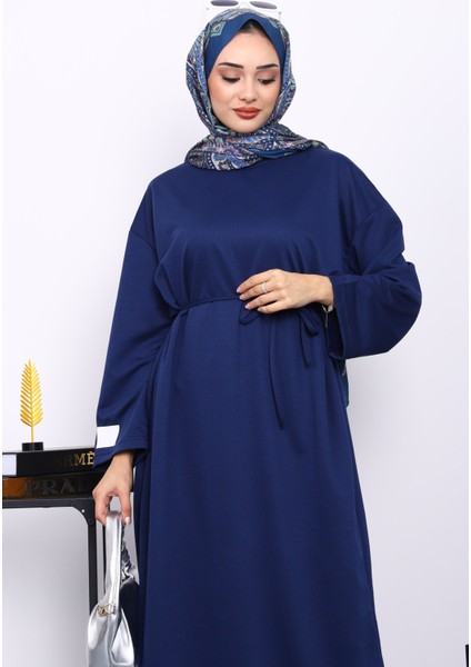 Lacivert İki İplik Modal Elbise modelleri