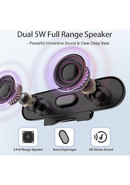 Pc Için USB Hoparlör, Masaüstü Bilgisayar Hoparlörleri, Monitör Hoparlörleri, Mini Pc Soundbar, Dizüstü Bilgisayar Için Klipsli Tasarımlı Küçük Masa Hoparlörü, Telefon - Tak ve Çalıştır (Siyah) fırsatları