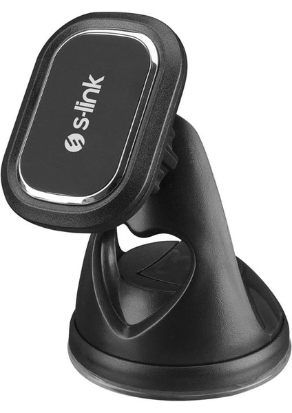 SL-AT43 Universal Ayarlanabilir Vantuz + Izgara Aparatlı Siyah Mıknatıslı Araç Telefon Tutucu