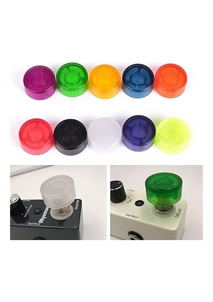 20 Adet Etkisi Pedalı Koruma Kapakları Etkisi Pedalı Ayak Pedalı Kap Ayak Tırnak Kapağı Koruma Kapağı Gitar Renkli Gitar Etkisi Pedalı Ayak Pedalı Topper modelleri