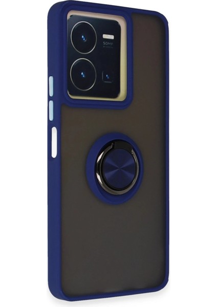 Yzlal Newface Vivo Y36 Kılıf Montreal Yüzüklü Silikon Kapak - Lacivert fiyatları