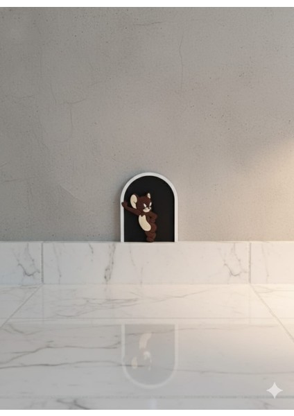 Ceresshop Jerry Dekoratif Mini Kapı – Fare Deliği Duvar Süsü Kahverengi modelleri