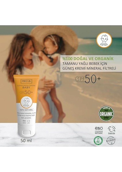 Doğal Bebek Güneş Kremi Leke Karşıtı Mineral Filtreli Yüksek Koruma SPF50 Uva Uvb 50 ml modelleri
