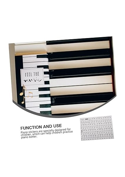 Yaratıcı Piyano Çıkartmaları - Çocuklar Için Piyano Klavye Çıkartmaları - Kolay Piyano Öğrenmesi Için Parlak Harfler modelleri