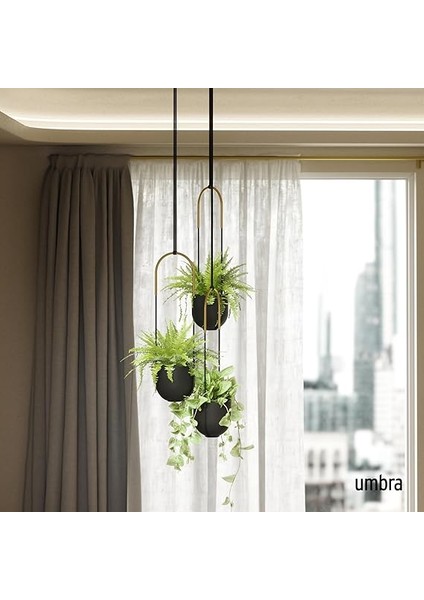 Bolo Iç Mekan Için Çiçek Askısı – Duvara ve Tavana Takmak Için Asılı Çiçek Saksısı, Oda Bitkileri, Sukulentler, Hava Bitkileri, Kaktüs, Yapay Bitkiler ve Daha Fazlası Için, Seramik/pirinç, Siyah fiyatları