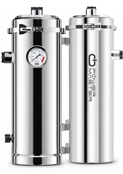Powermaster PM-28653 Ana Hat Su Arıtma Sistemi 5.000 L/saat Paslanmaz Çelik Gövdeli Yıkanabilir Uf-Pvdf Filtreli