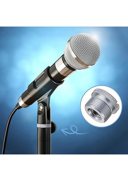 8'li Paket Mikrofon Ayak Adaptörü, 5/8 - 3/8 Erkek, 3/8 - 5/8 Erkek, Mikrofon Standı, Ok Kolu, Kamera Tripodu Için indirimleri