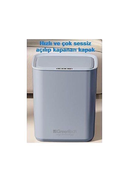 Sensörlü 22 Litre Çöp Kovası (Şarj Edilebilir Lityum Pilli) / GT-SC05 fiyatları