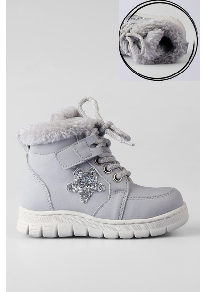 22-36 Numara Içi Kürklü Kaymaz Taban Kışlık Kız Çocuk Bot