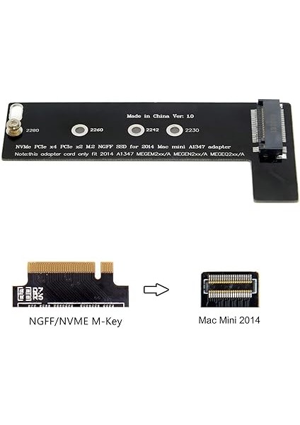 M.2 Ngff M-Key Nvme SSD Dönüştürücü Kartı 2014 Mac A1347 Megen2 Megem2 Megeq2 Mini Için fiyatları
